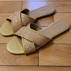 JCrew Rose Gold Glitter Women's Sandals